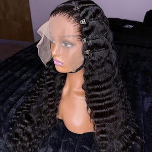 24” custom handmade wig unit Amazon.com : Lealife 24 inch Glueless Wigs Human Hair Pre  main image 3