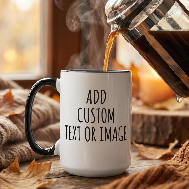 Personalized Coffee Mug, Custom Mug, Photo Mug, Custom Text Mug, Design ...