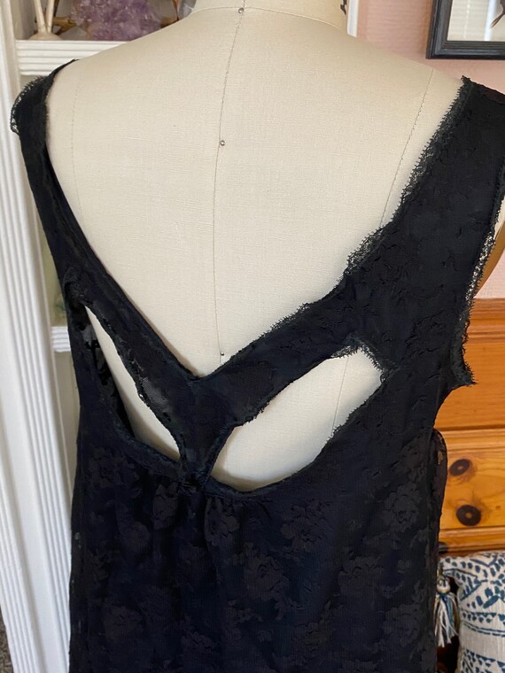 VTG Glydon's Hollywood black Negligee Lace Sz M L… - image 3