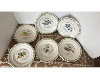 Set of 6 Gorgeous Gien France 