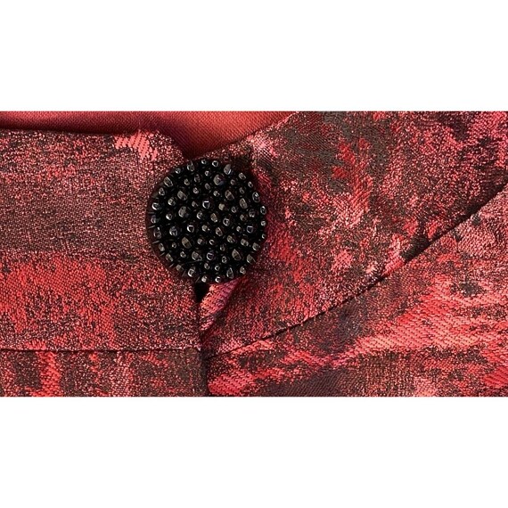 Albert Nipon Coat Sz M L Jacquard Button Lined Ne… - image 7