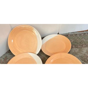 2 Royal Doulton England 1815 Porzellan Speiseteller 11,5 &quot;orange