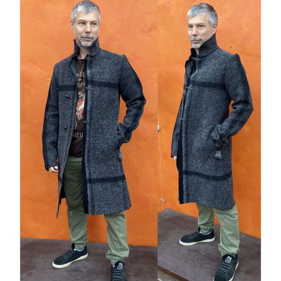 Nwt MA+ Maurizio Amadei wool silk Coat Sz 46 Ital… - image 4