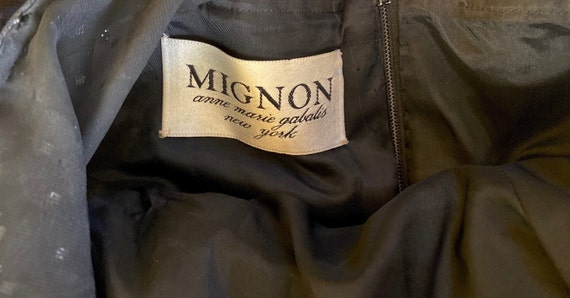 MIGNON Couture Velvet 4 burn out Side Bow Party C… - image 7