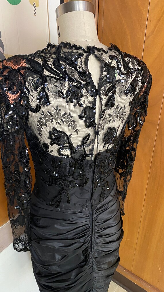 MIGNON Couture Sz S sequin lace Party Cocktail Wi… - image 7