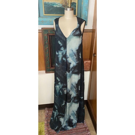 biya silk dress NWOT Johnny Was Biya Silk Floral Embroidered Sleeveless Maxi Dress Black Sz  S