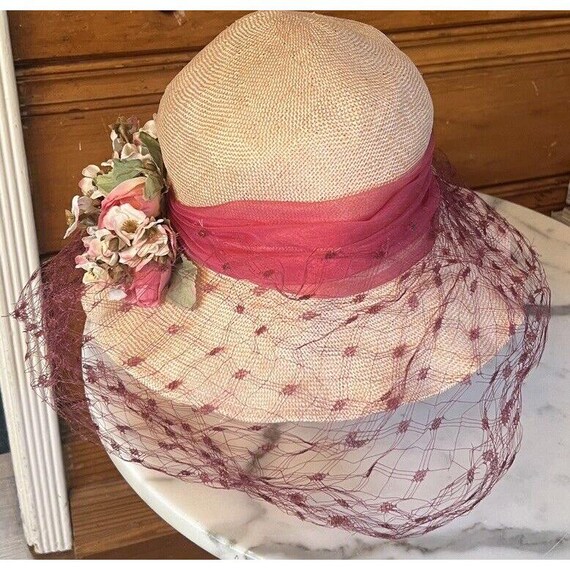 Grevi Straw Sun Hat with Striped Crown and Floral Embellishments Grevi | Accessories | Grevi Hat Italy | Poshmark main image 3