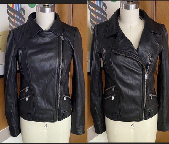 Scotch and soda leather jacket womens top