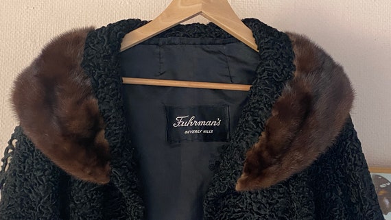 Fuhrman's Beverly Hills real Fur Sz L Curly Lambs… - image 5