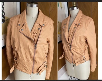 SEA New York Giacca Donna Taglia S Pelle Moto pesca Anthropologie