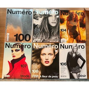 6 Numero Fashion Magazines 2009 Issues 100 104 105 106 107 108 Lot