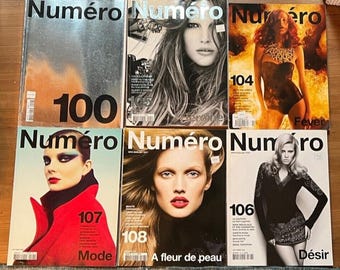 6 Numero Fashion Magazines 2009 Issues 100 104 105 106 107 108 Lot