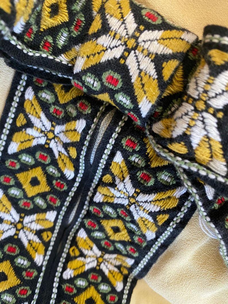VTG I MAGNIN 70/'s Maxi Dress 25w XS 0 2 cream Boho Floral Bow Tie Oktoberfest yellow