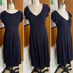 AGNES B. PARIS black Viscose net Dress Dress Size 1 Small short sleeve