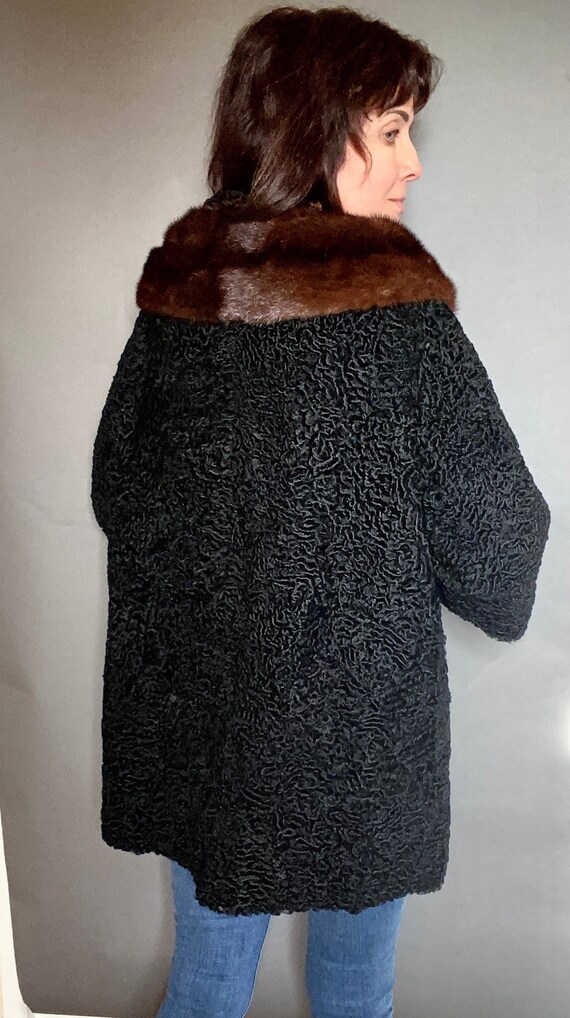 Fuhrman's Beverly Hills real Fur Sz L Curly Lambs… - image 9