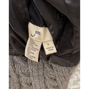 JUNE Rabbit FUR Reversible Jacket S satin Leather Bomber knit Anthropologie image 7