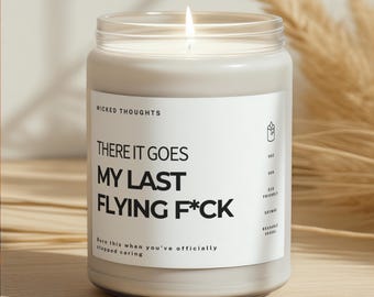 Funny Sarcastic Candle, Adult Humor Gift, My Last F*ck