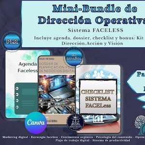 Mini-pacchetto di gestione operativa · Sistema editoriale PLR · Modelli Canva professionali per organizzare e ottimizzare la tua attività digitale · PDF