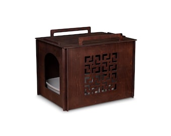 Moderna funda para arenero de gatos / Recinto de madera hecho a mano / Elegante mobiliario para el hogar para gatos TailBurg