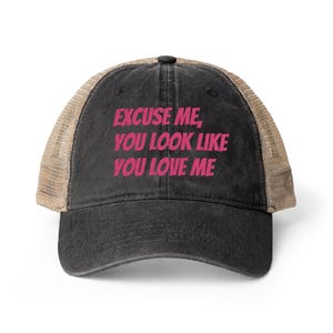Women's Washed Mesh-Back Cap with Hidden Ponytail Opening