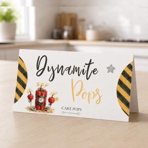 Construction Party Food Labels, Editable Canva Buffet Cards, Birthday Food Tent Printable Instant Download