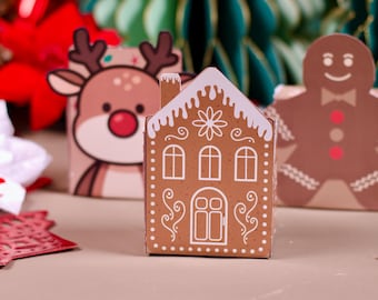 Gingerbread House  Treat | Christmas Gift Box | 5-Min Craft | Candy Favor| Classroom, Teachers, Kids Craft