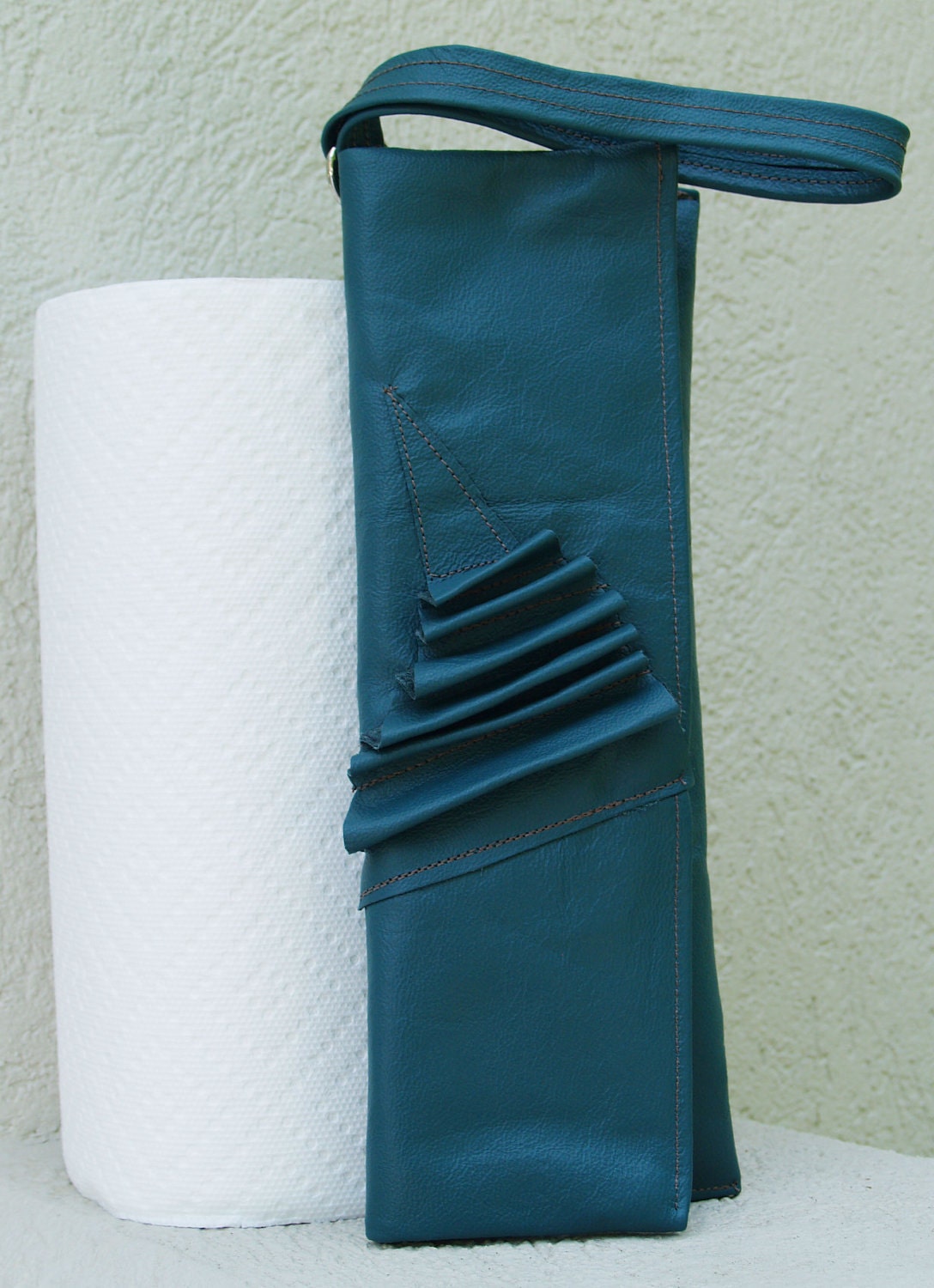 Sicily Stripes Teal Dynamic Duo Pouch Wristlet