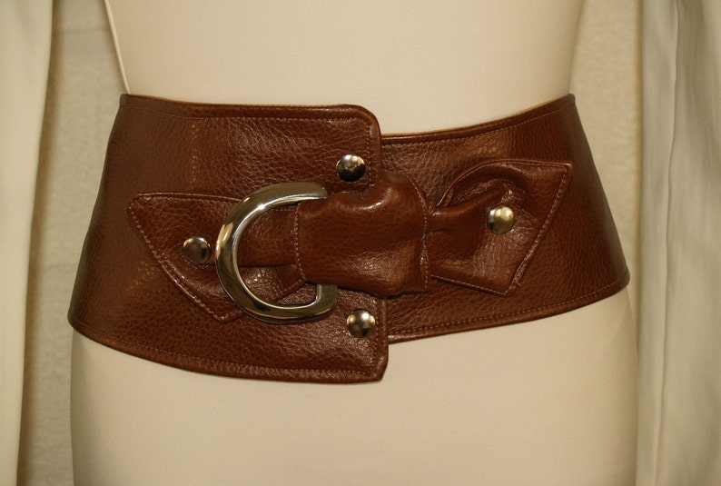 Brown Vegan Belt With Silver Metal Rigging Dee Accent - Etsy