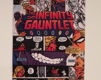 Infinity Gauntlet Vintage Comic Art Poster