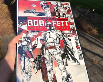 Boba Fett Vintage Comic Poster