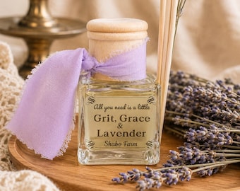 Personalized Reed Diffuser Gift Lavender and Sandalwood Custom message Gift for home or office Relaxing Self Care House Warming Gift
