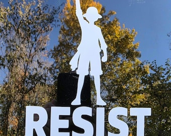 One Pirate Resist Vinyl Decal Piece, Car Accessory, Laptop Sticker, Pirate King