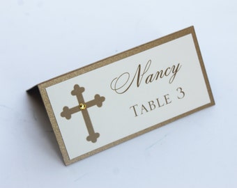 Name plate place card place card baptism communion