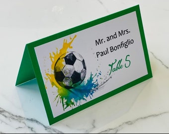 Soccer Splatter Place Cards