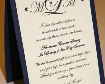 Monogram Favor Donation Tent