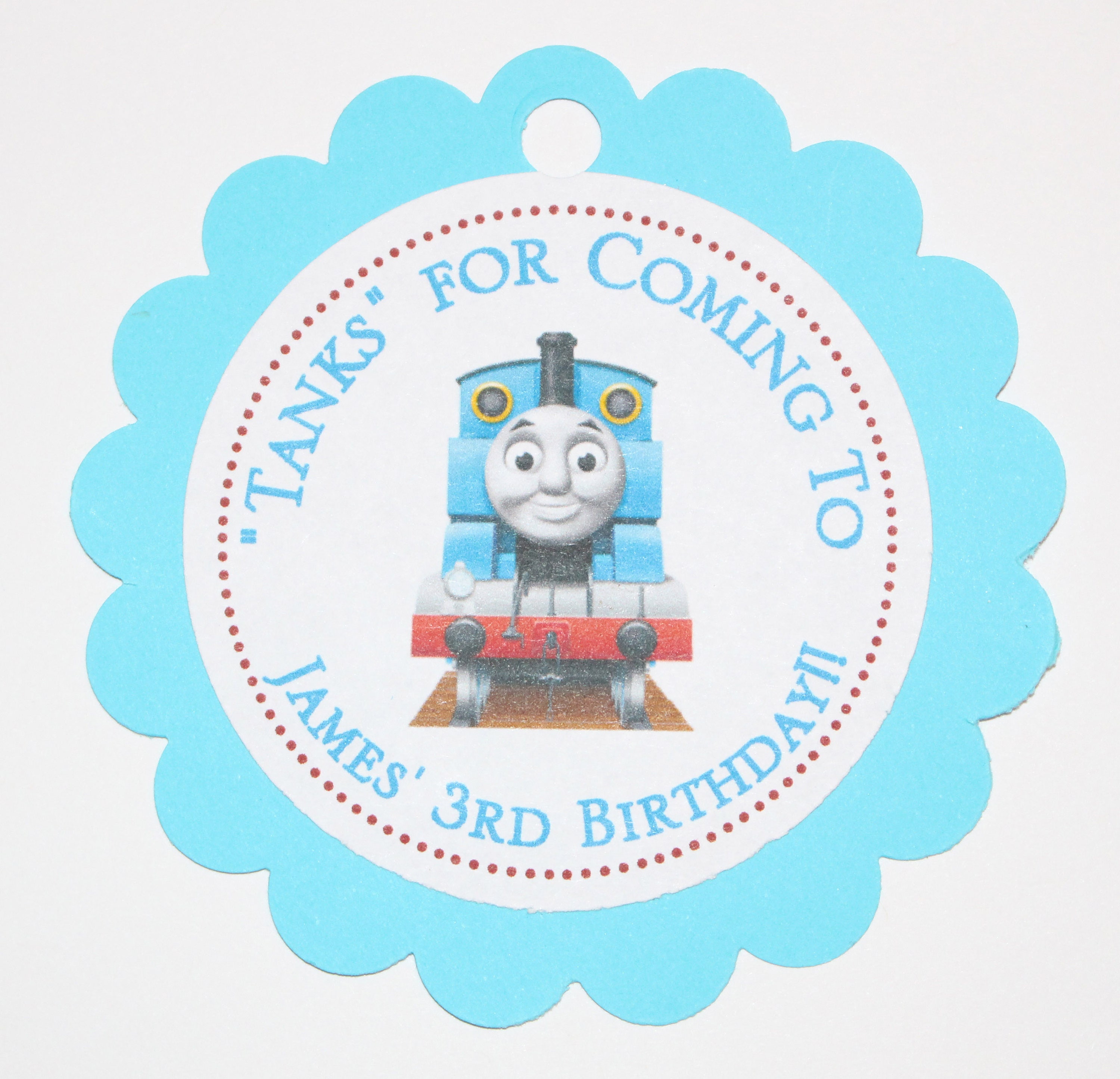 Thomas the Tank Engine Party Favor Tags