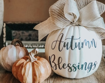 Autumn Blessings Customized Pumpkin