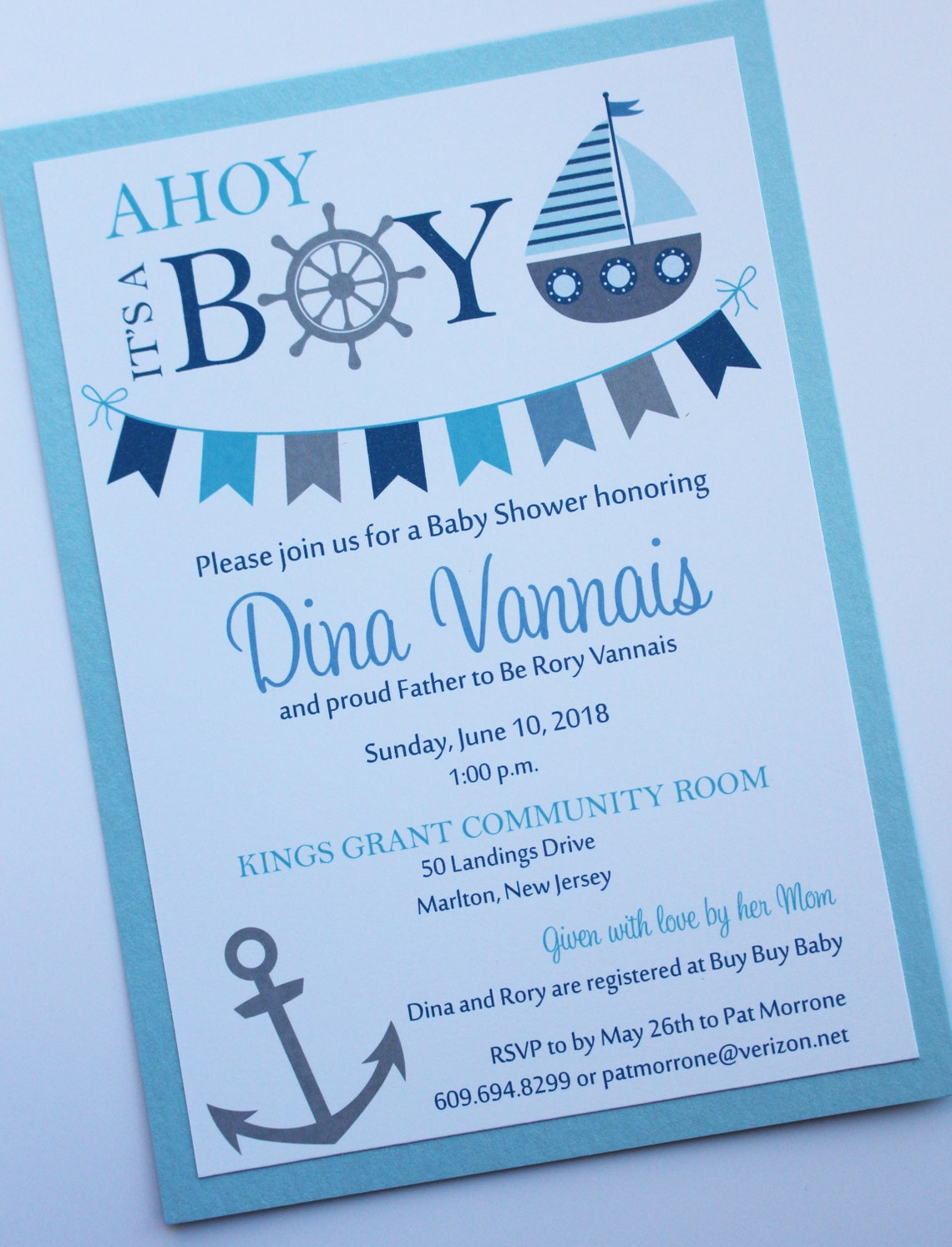 Ahoy Its a Boy Baby Shower Invitation - Etsy