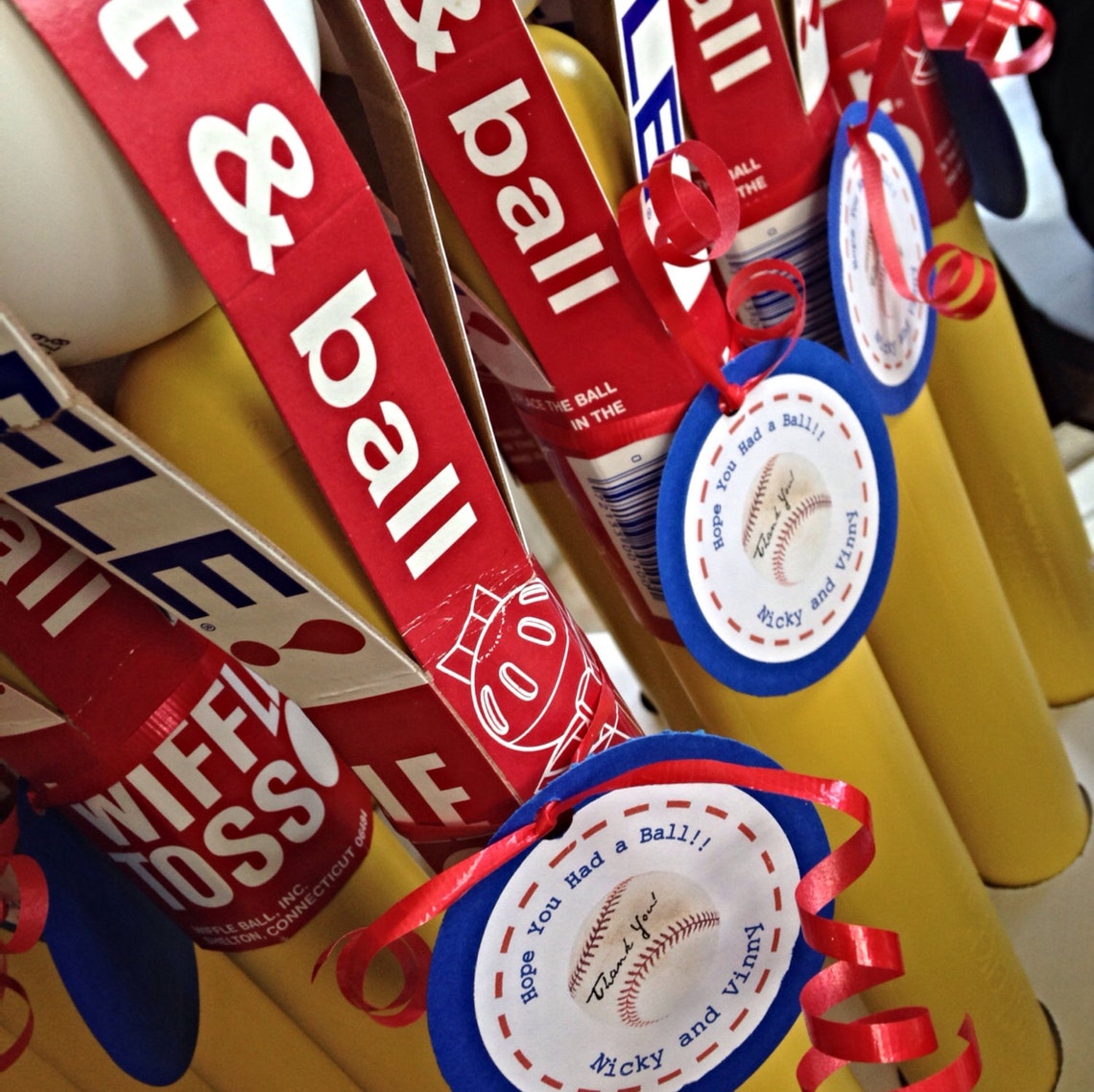 Baseball Party Favor Tags Etsy