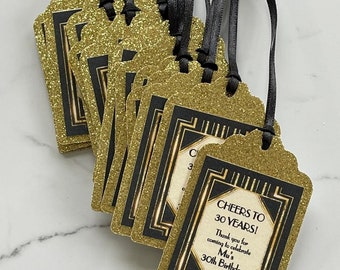 1920s Great Gatsby Inspired Favor Tags -- PRIVATE LISTING