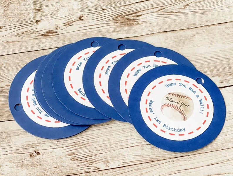 Baseball Party Favor Tags Etsy