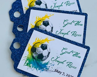 Soccer Splatter Party Favor Tags