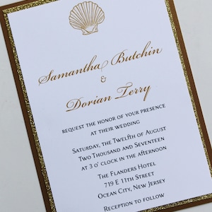 Simply Seashell Wedding Invitation