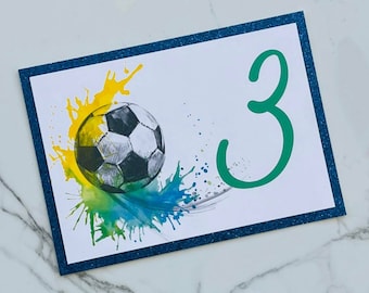 Soccer Splatter Table Numbers