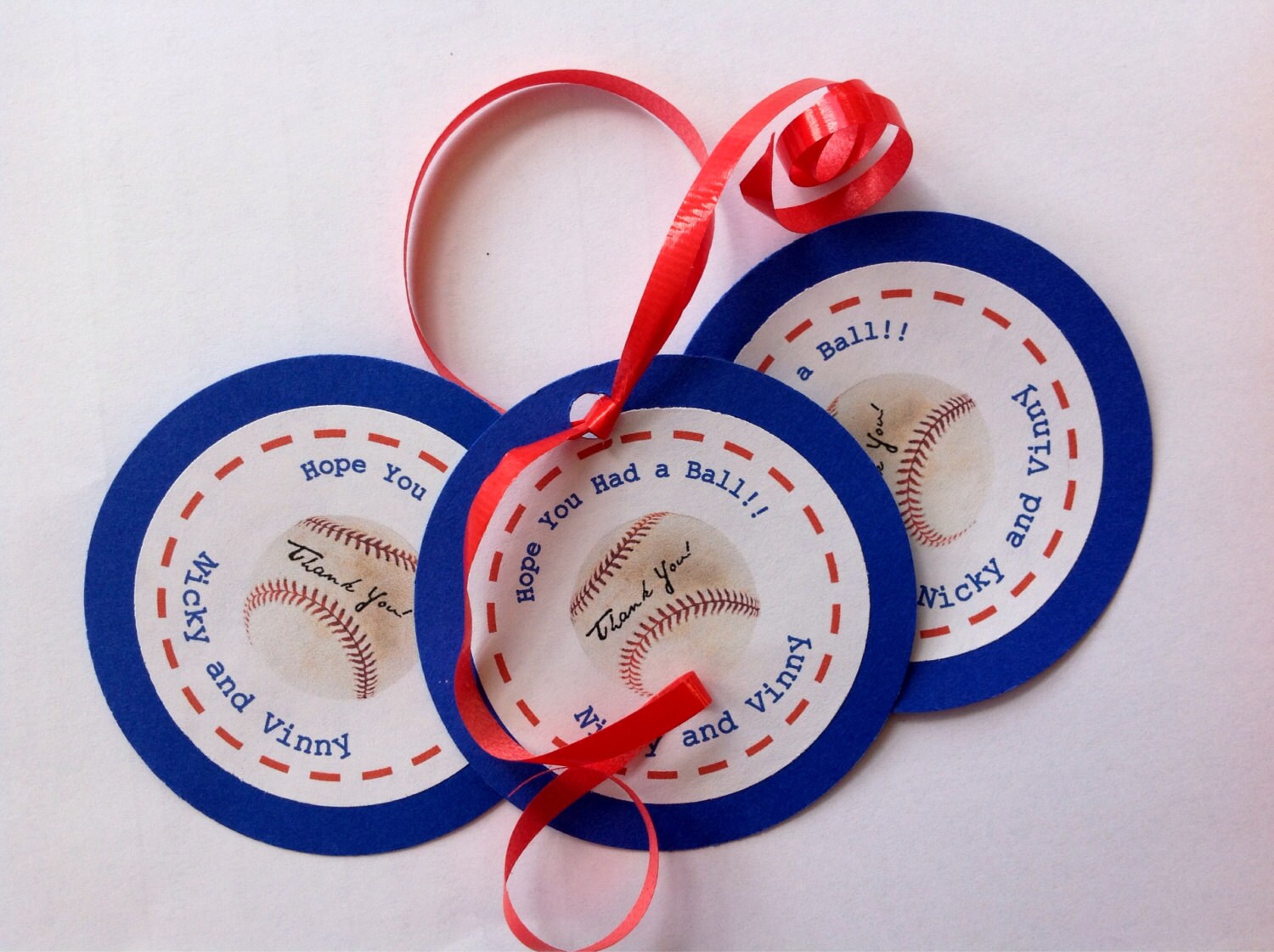 Baseball Party Favor Tags Etsy