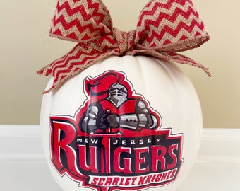 Customized Rutgers Logo Pumpkins