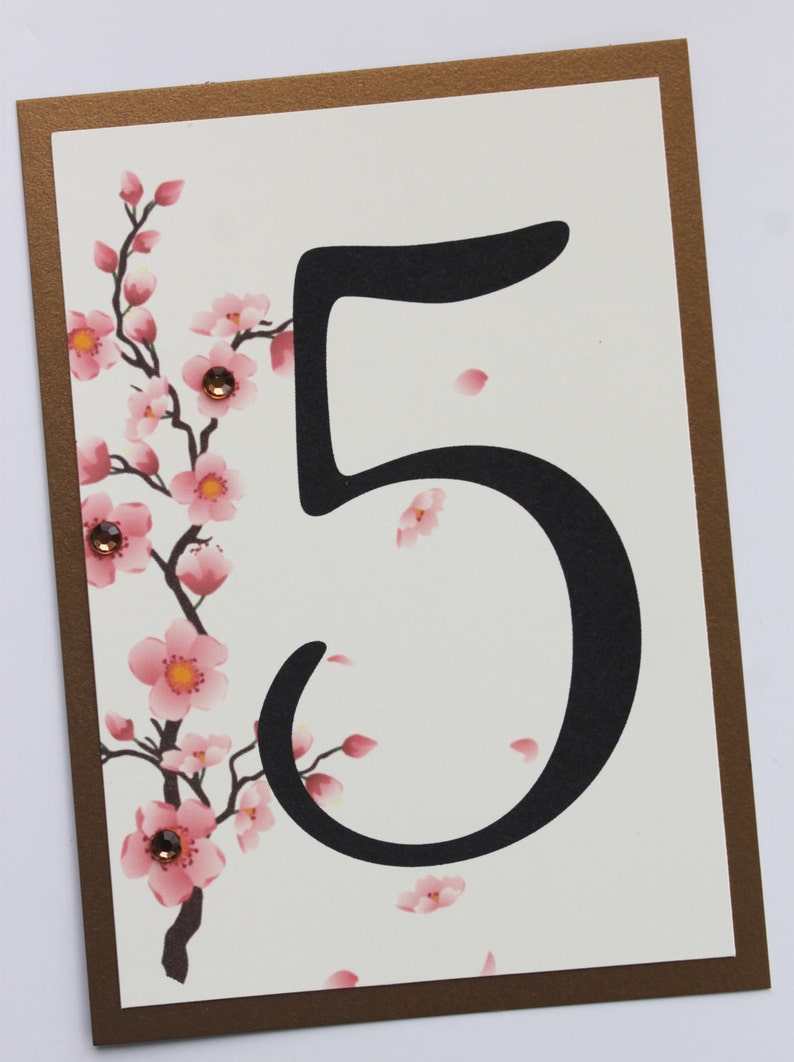 Cherry Blossoms Table Numbers Etsy