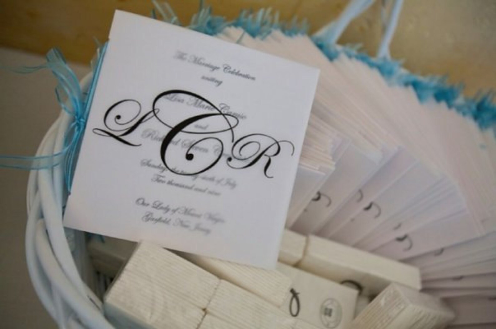 Square Vellum Monogrammed Wedding Program Etsy