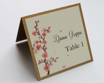 Cherry Blossoms Place Card - CUSTOM DIGITAL SAMPLE