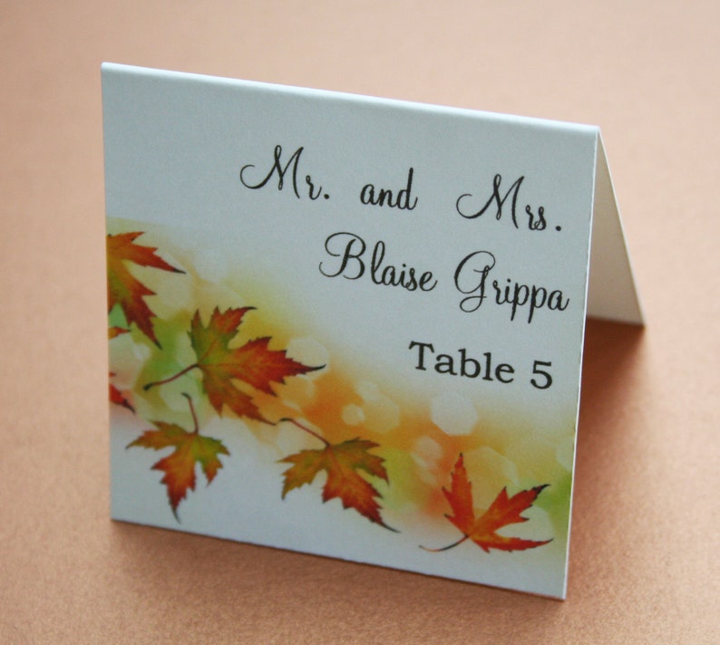 Falling Leaves Place Cards